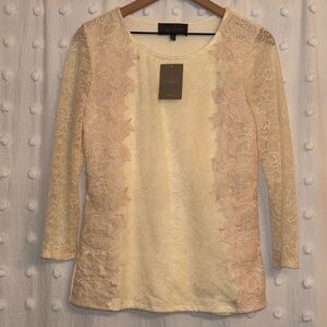 Sunday in Brooklyn | Anthropologie Ivory Floral Lace Blouse